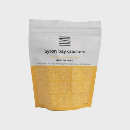 Byron Bay Gluten Free Salt and Seed Crackers - 115gm-