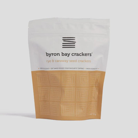 Byron Bay Rye and Caraway Seed Crackers - 115gm