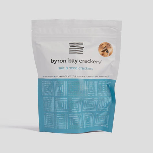 Byron Bay Salt and Seed Crackers -125gm