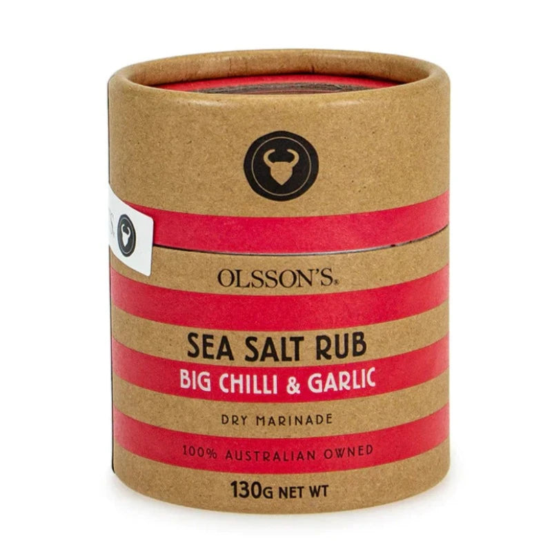 Olsson's Big Chilli and Garlic Sea Salt Rub - 130gm