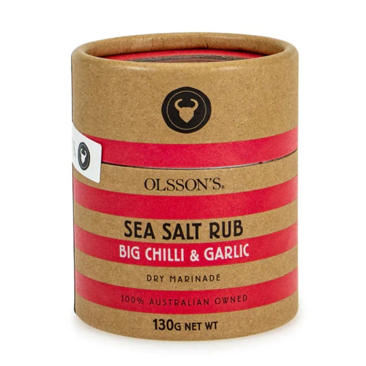 Olsson's Big Chilli and Garlic Sea Salt Rub - 130gm