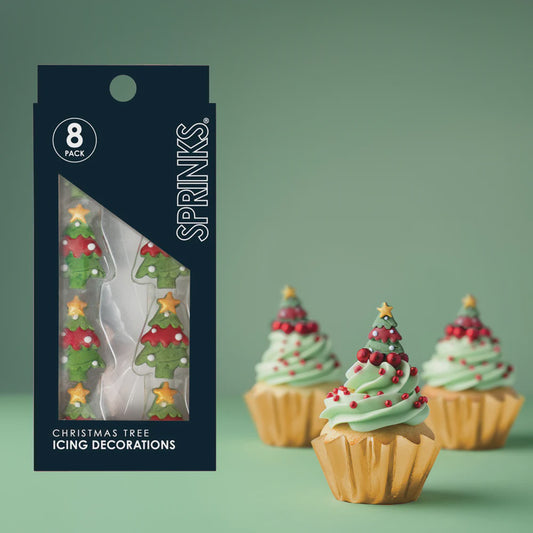 Sprinks Christmas Tree Icing Decoration - 8 pce